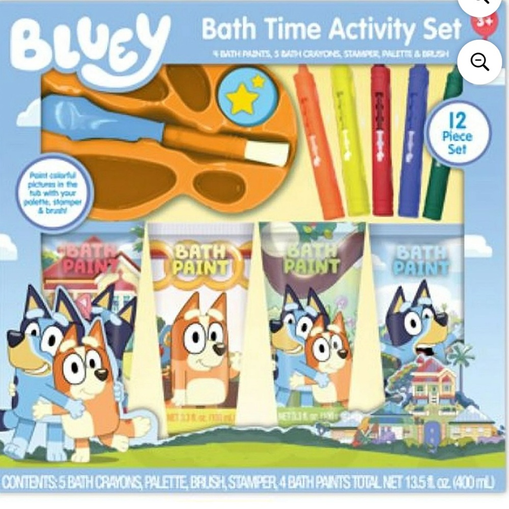 ✨NIB✨Bluey bathtime fun set bath paint bc
